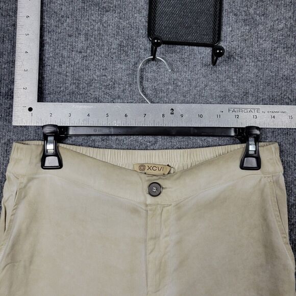 NWT XCVI Beige 22129 Fawn Tencel Stretch Twill Distressed Pants SIZE SMALL - Picture 7 of 16